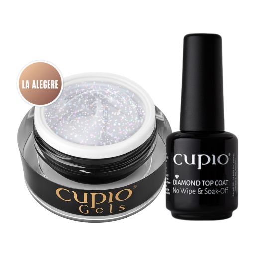 Cupio Gels La Alegre und Diamond Top Coat für professionelle Nagelpflege