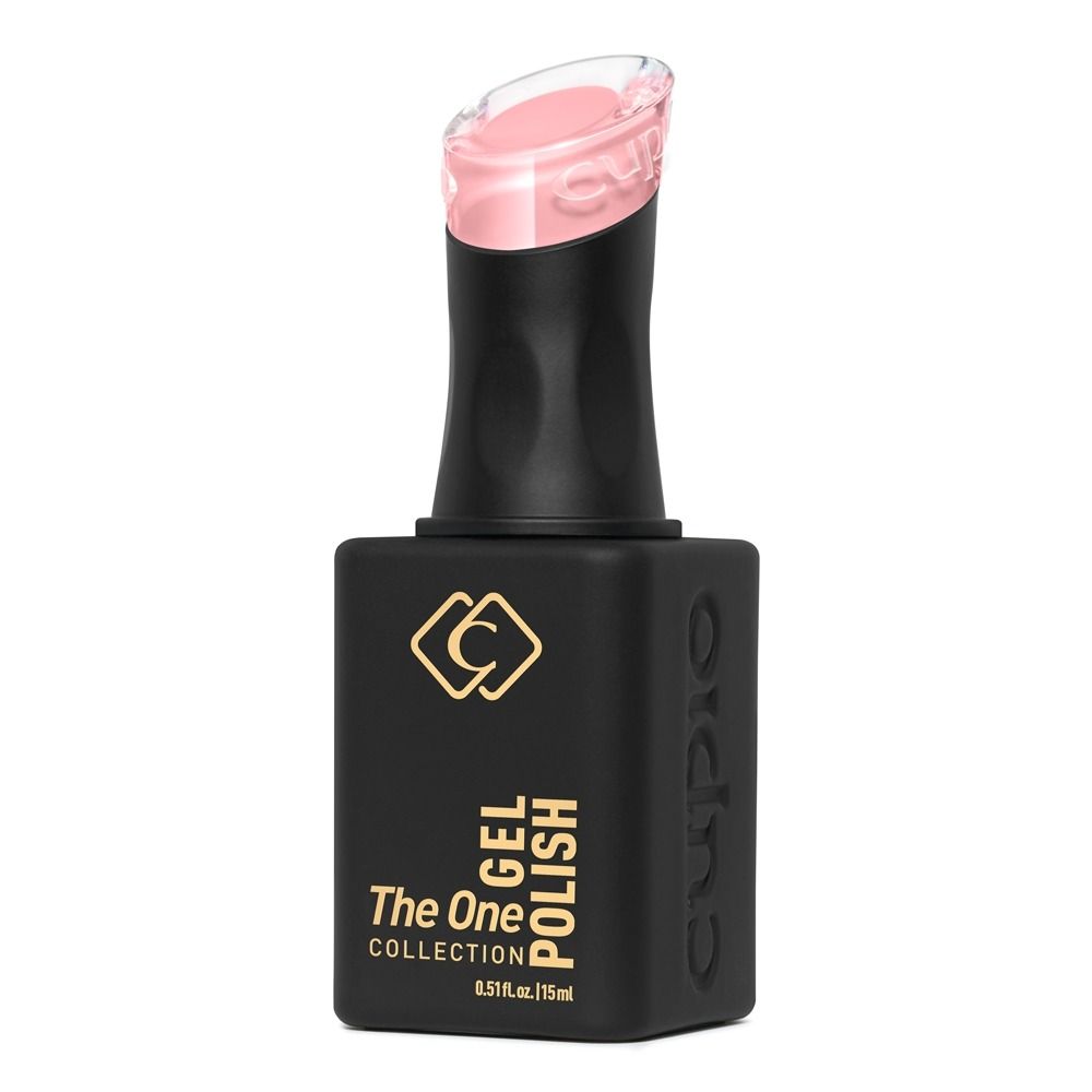 Produktbild von Cuccio The One Collection Gel Polish, 15 ml, in schwarzem Flakon mit transparenter rosa Farbkappe